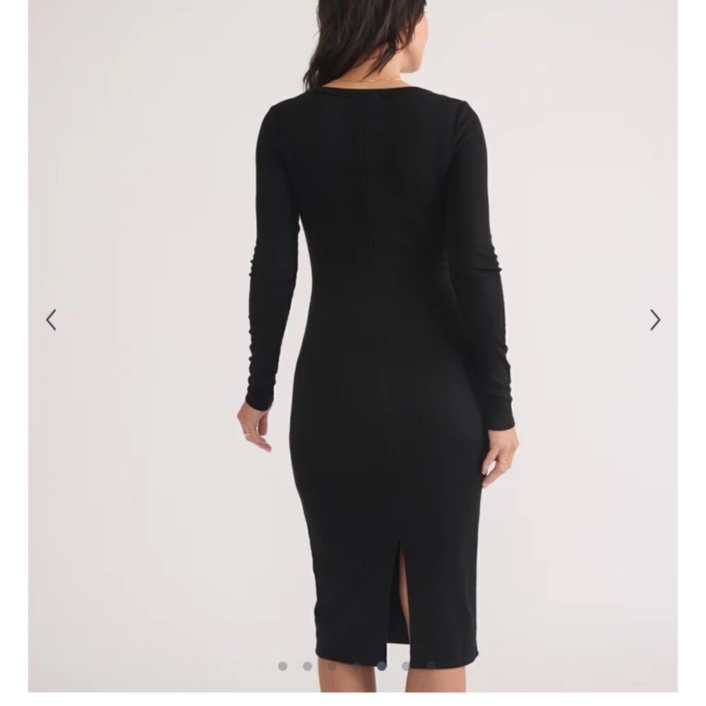 Marine Layer Lexi Rib Long Sleeve Midi Dress - Picture 2 of 7